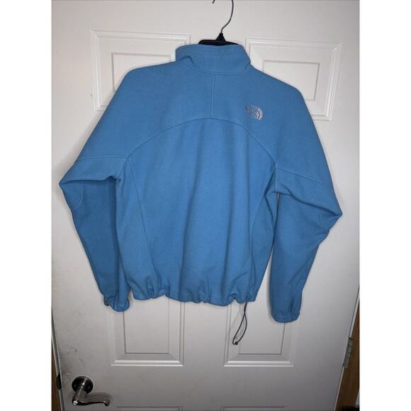 The North Face Fleece Jacket Women’s Small Sweater Full Zip Windwall Light Blue - Picture 14 of 15